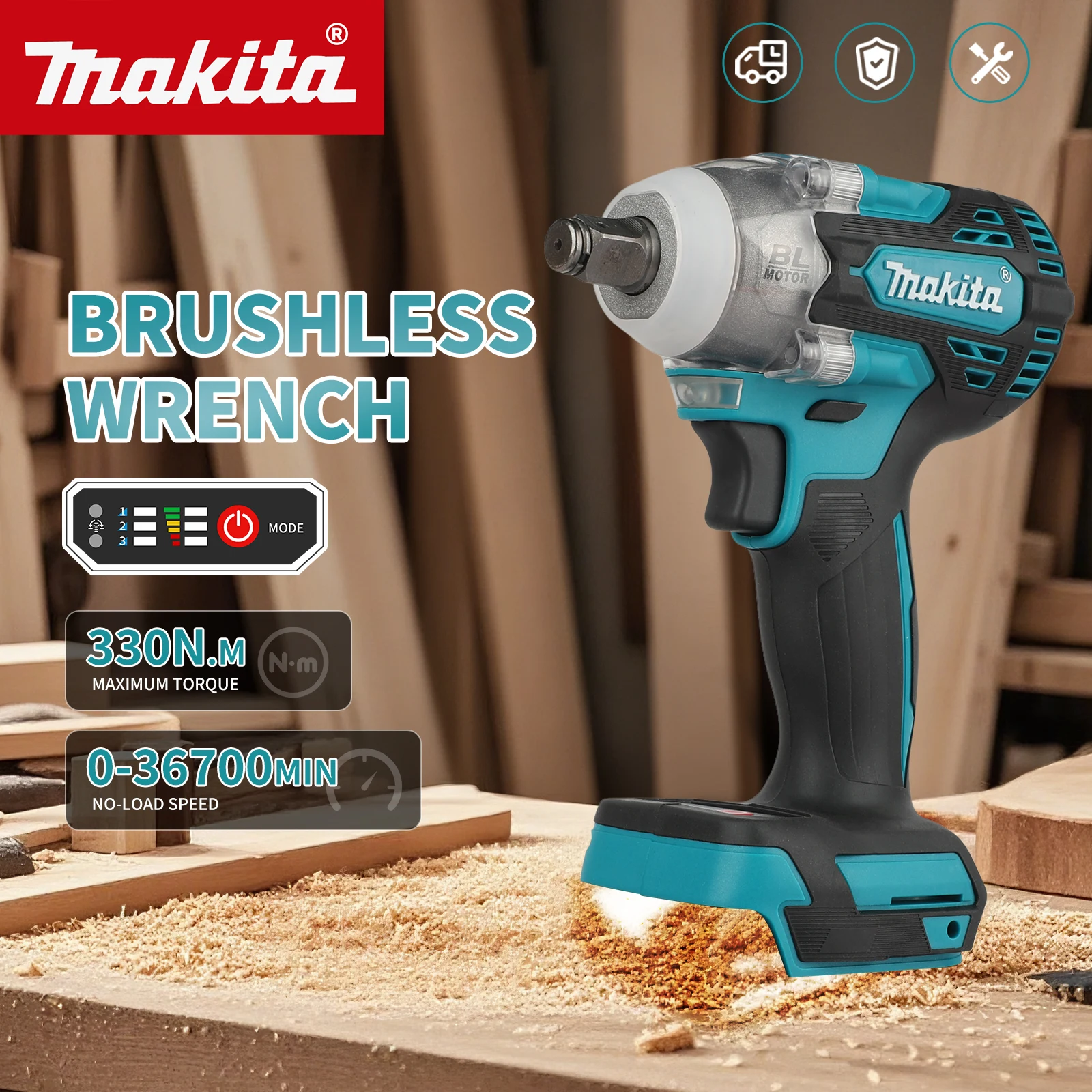 Makita Drill Dtw300 - 마키타 DTW300 무브러시 임팩트 렌치, 4단계