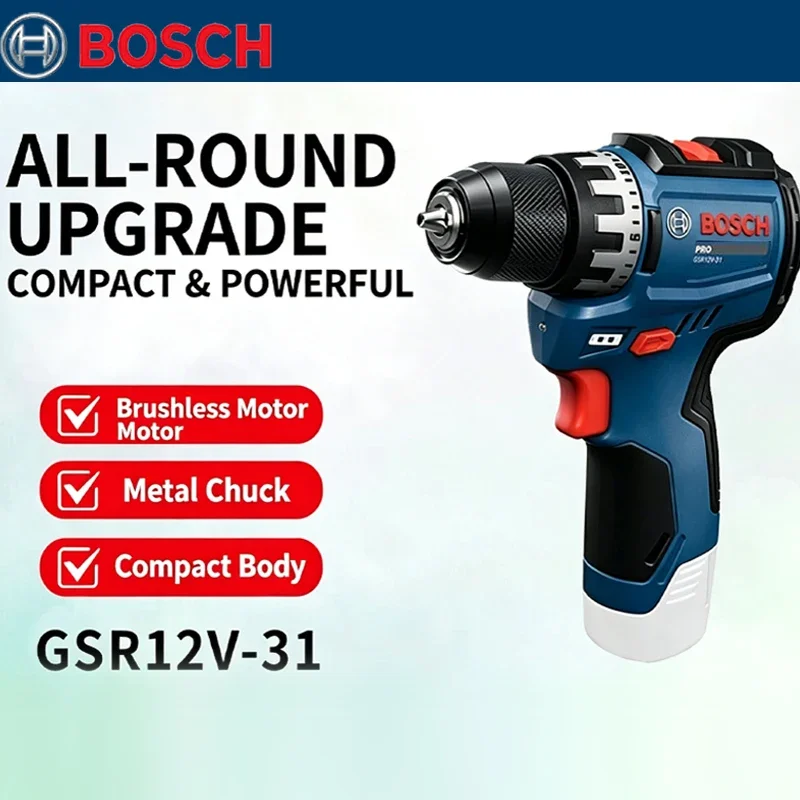 보쉬 GSR 12V-31 브러시리스 전기 드릴 고토크  - Power Tools Professional 리뷰 및 가격