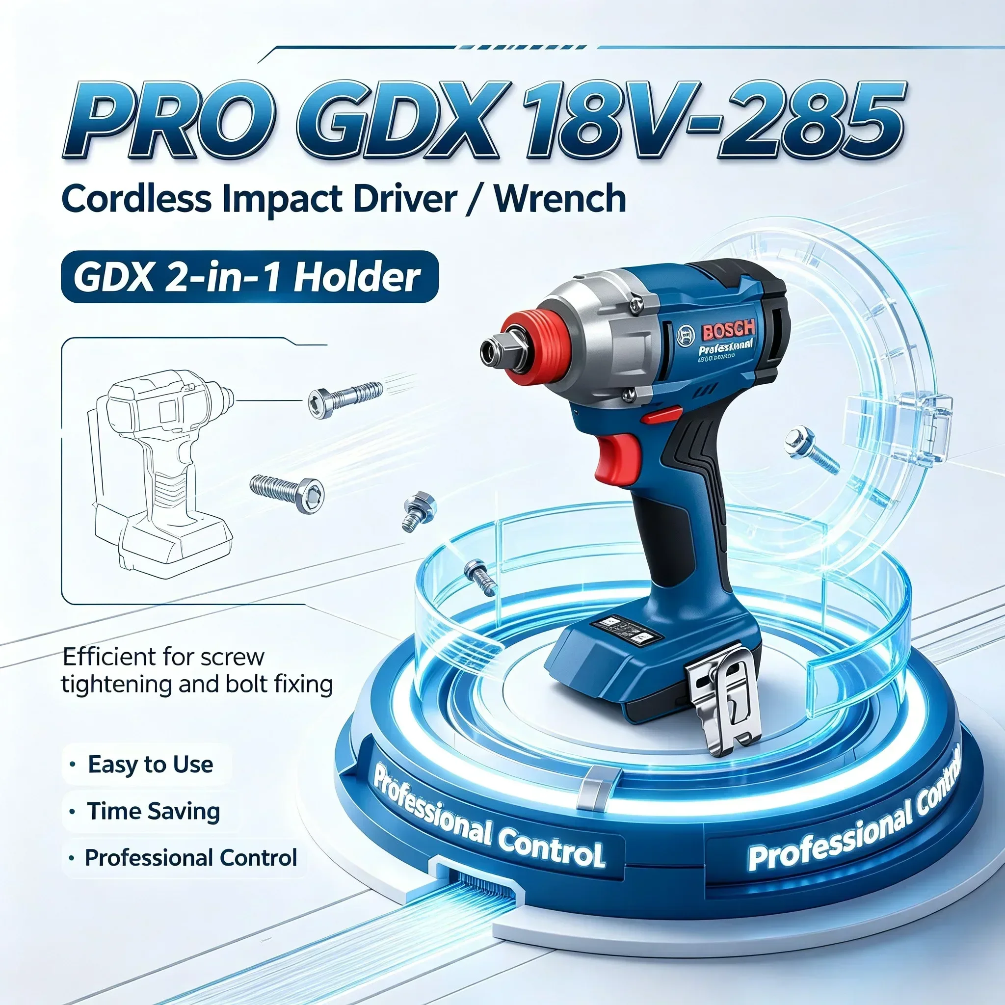 보쉬 GDX 18V-285 무선 임팩트 드라이버/렌치  - Power Tools Professional 리뷰 및 가격