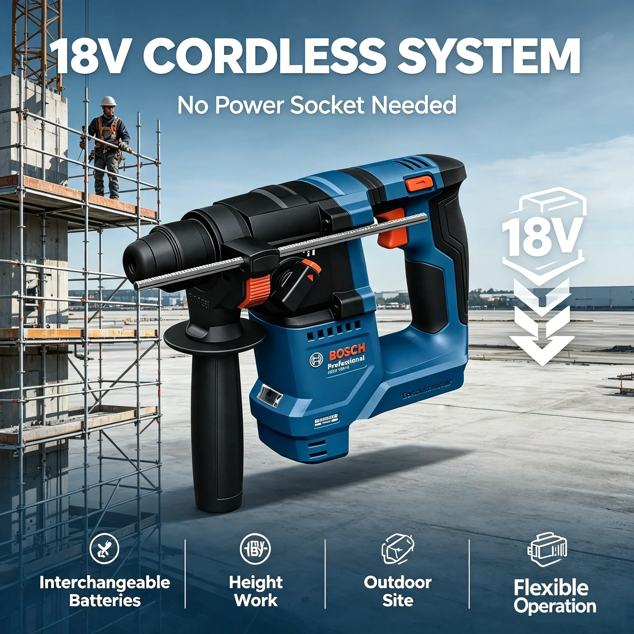 보쉬 GBH 18V-18 무선 회전 해머, 1.5J S - Power Tools Professional 리뷰 및 가격